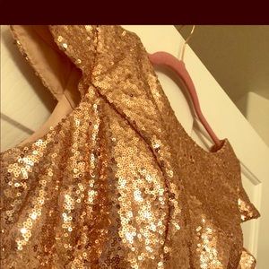 Gold Sequins long Dress